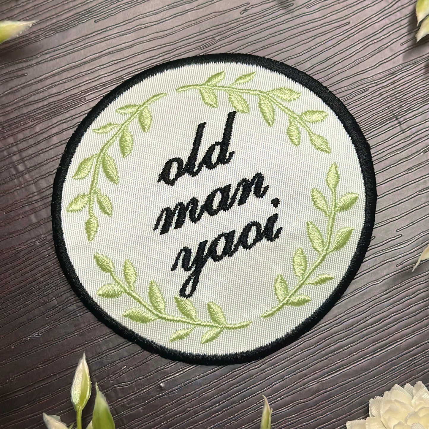 Iron-On Patch - "Old Man Yaoi" Fujoshi / Fudanshi Meme Patch