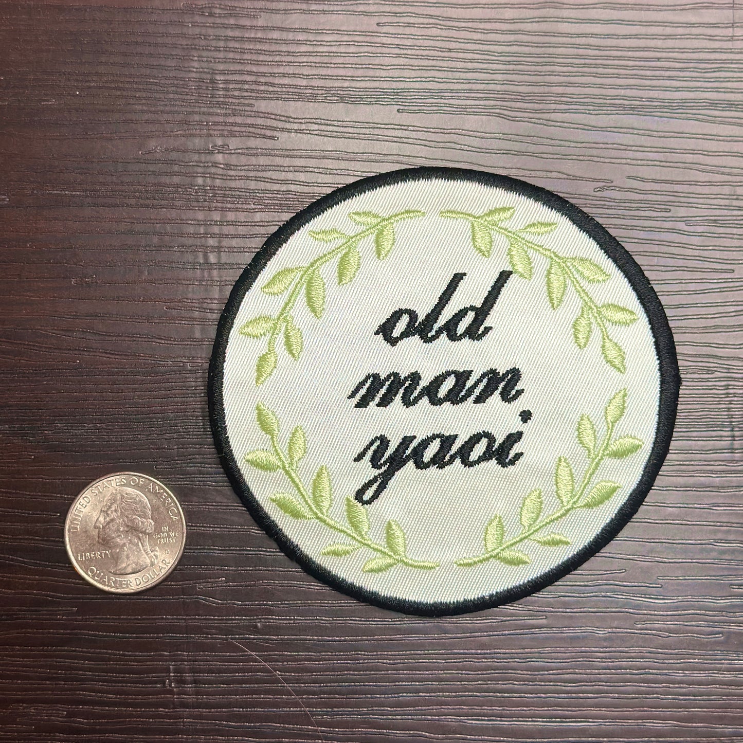 Iron-On Patch - "Old Man Yaoi" Fujoshi / Fudanshi Meme Patch