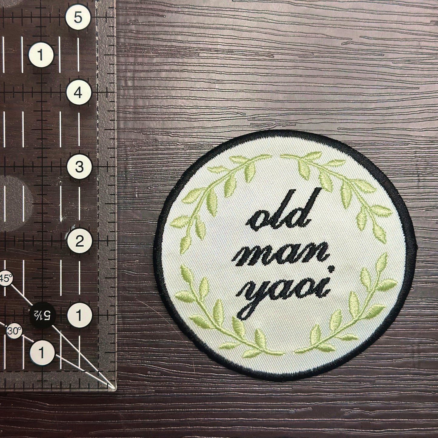 Iron-On Patch - "Old Man Yaoi" Fujoshi / Fudanshi Meme Patch