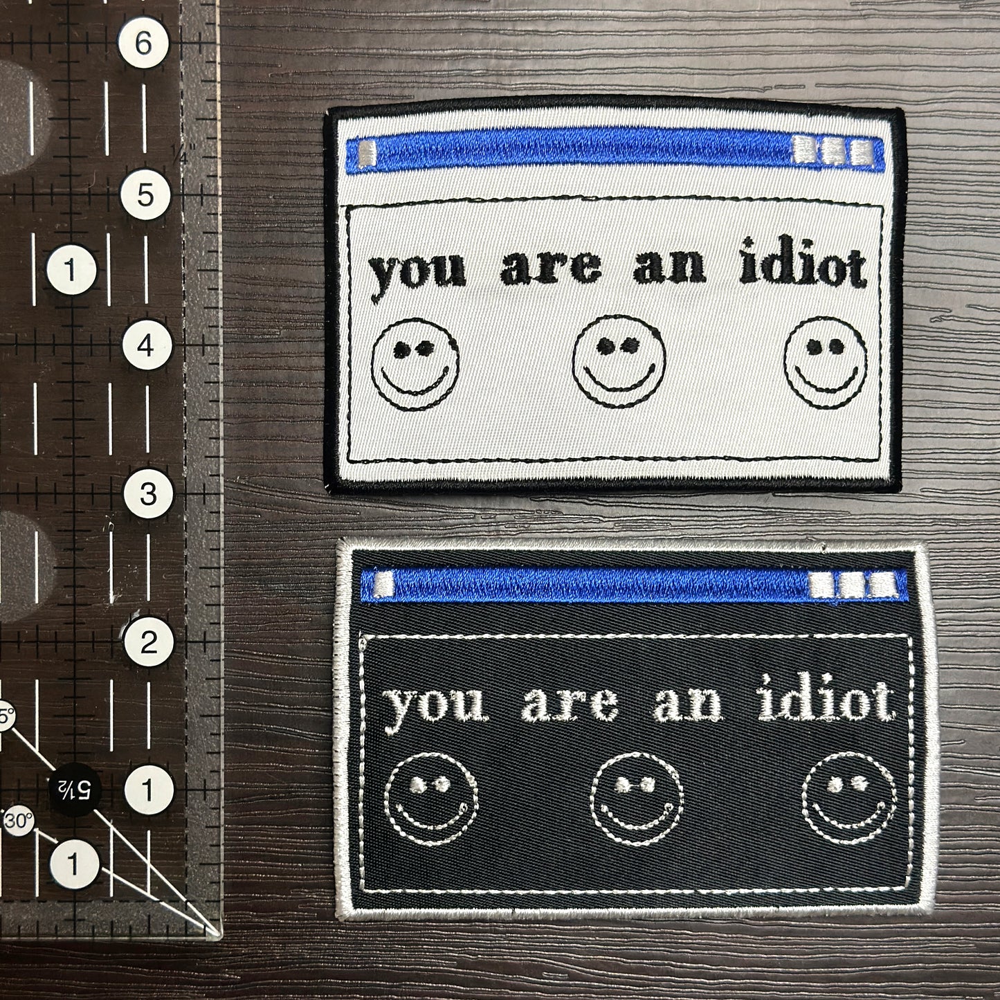 Iron-On Patch - "You Are An Idiot" Computer Virus Embroidered Patch