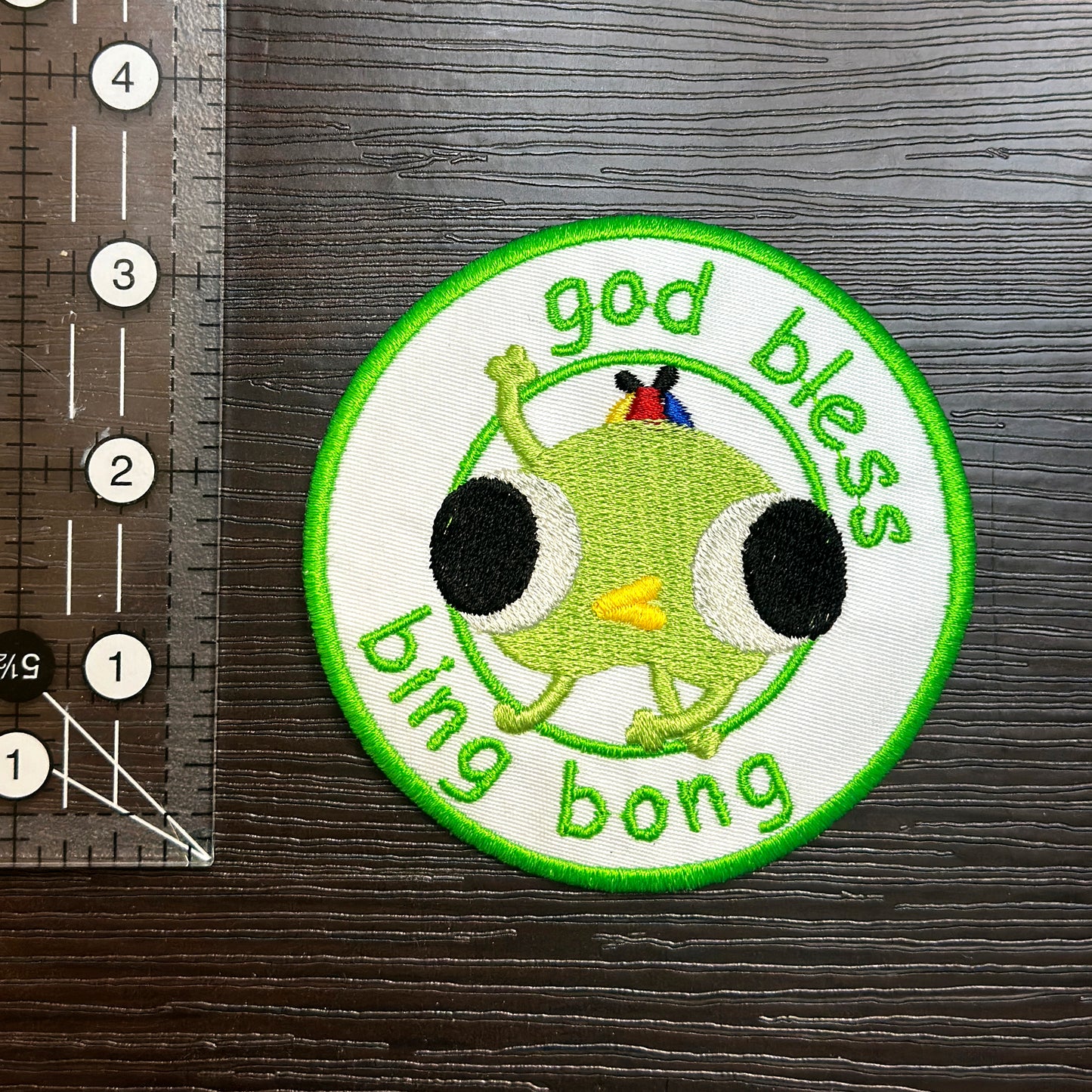 Iron-On Patch - "God Bless Bing Bong" Peak Indie Game Embroidered Patch