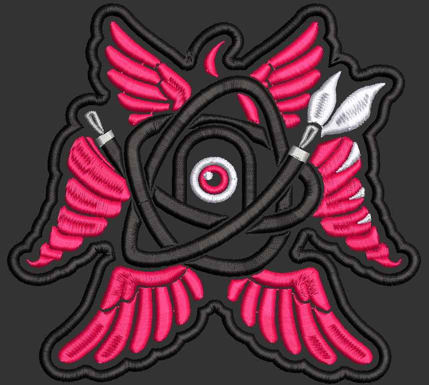 Iron-On Patch - "Biblically-Accurate Kasane Teto" Vocaloid UTAU Patch