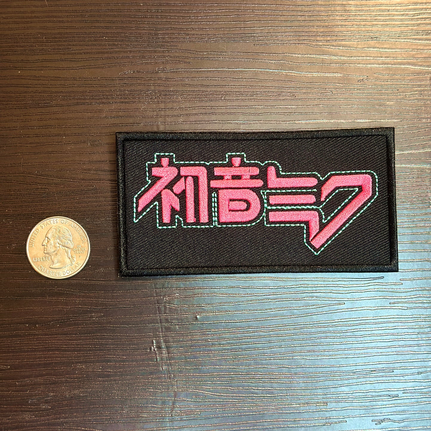 Iron-On Patch - "Hatsune Miku" Logo Vocaloid Embroidered Patch