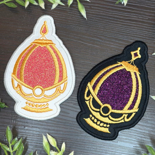 [LIMITED RUN] Iron-On Patch - Madoka Kaname & Homura Akemi Soul Gems; Madoka Magica Yuri Himejoshi Anime Patches