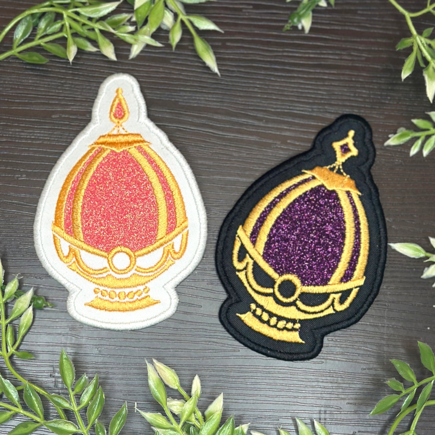 [LIMITED RUN] Iron-On Patch - Madoka Kaname & Homura Akemi Soul Gems; Madoka Magica Yuri Himejoshi Anime Patches