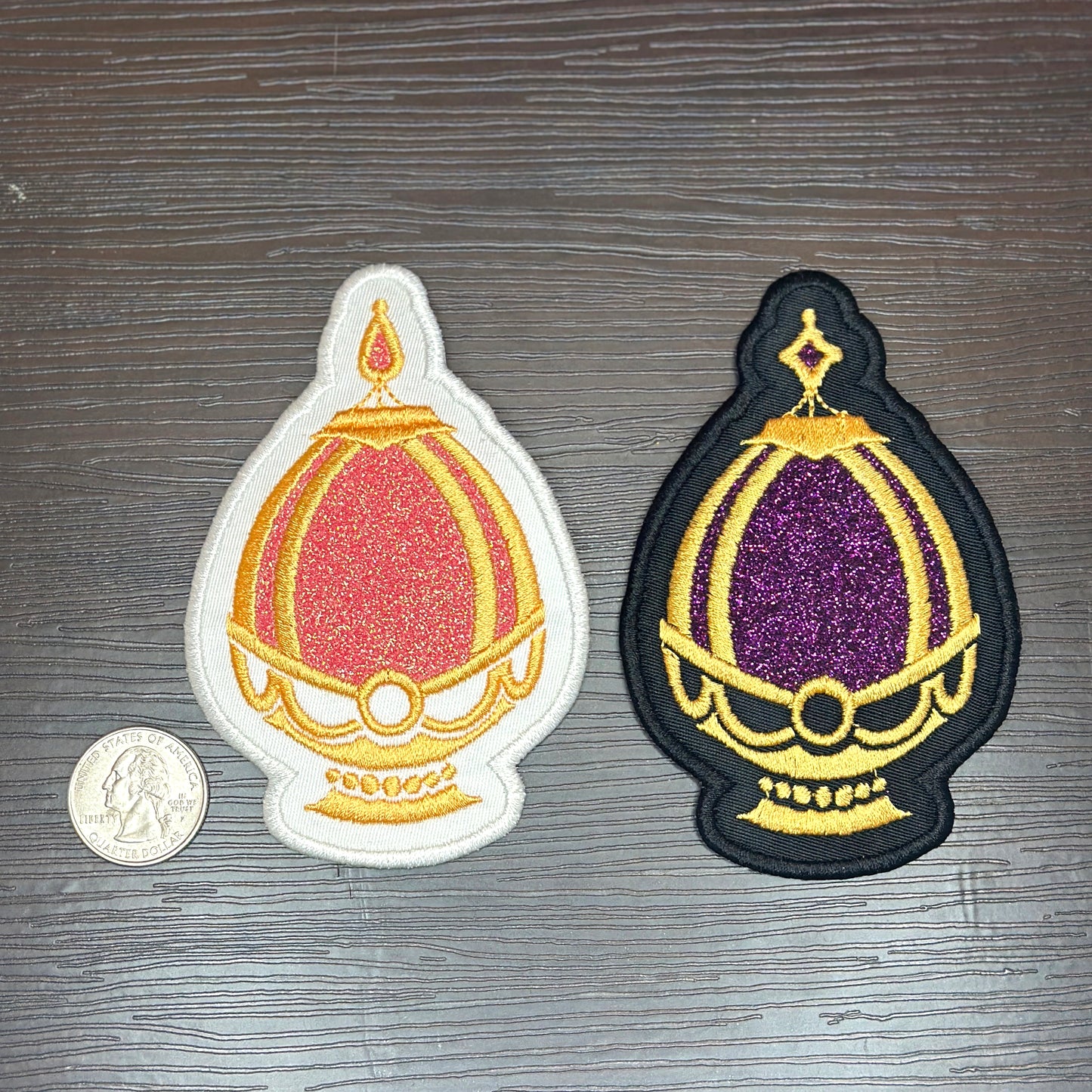 [LIMITED RUN] Iron-On Patch - Madoka Kaname & Homura Akemi Soul Gems; Madoka Magica Yuri Himejoshi Anime Patches