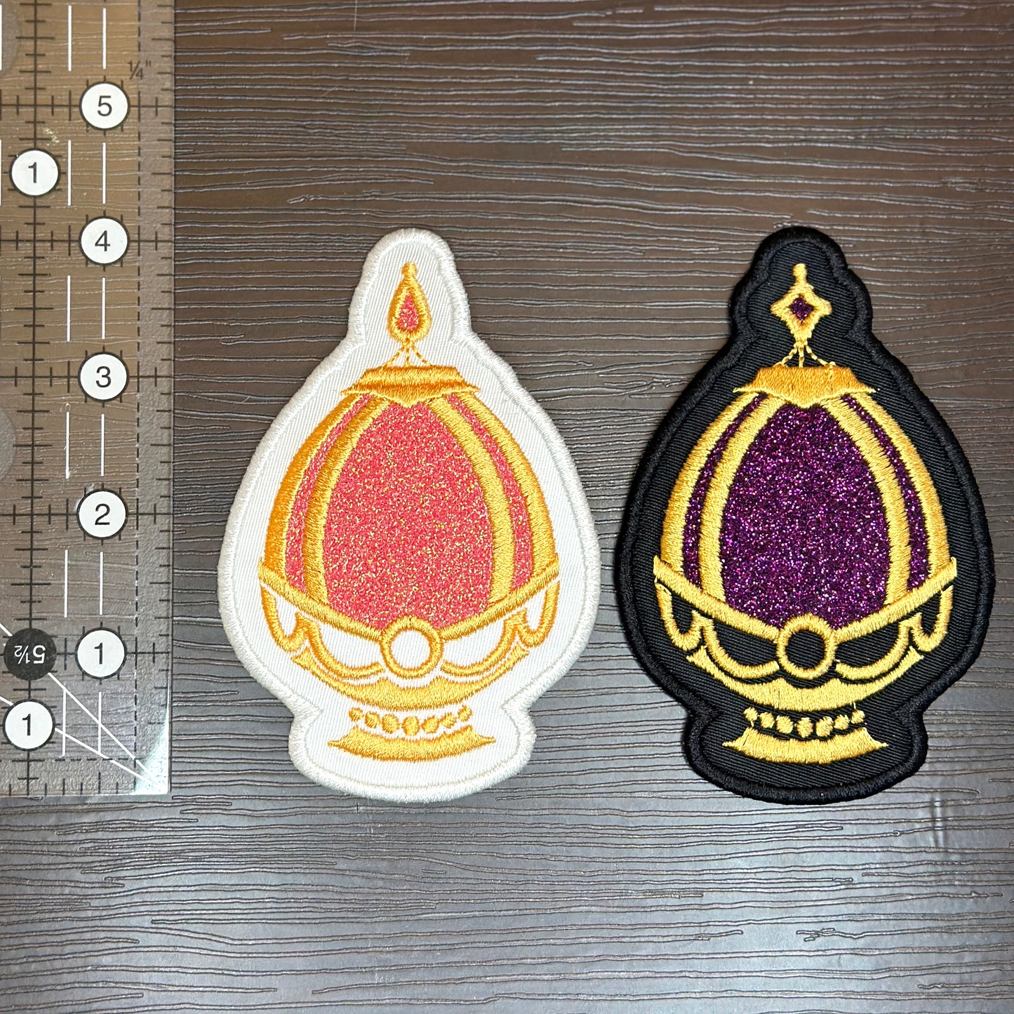 [LIMITED RUN] Iron-On Patch - Madoka Kaname & Homura Akemi Soul Gems; Madoka Magica Yuri Himejoshi Anime Patches