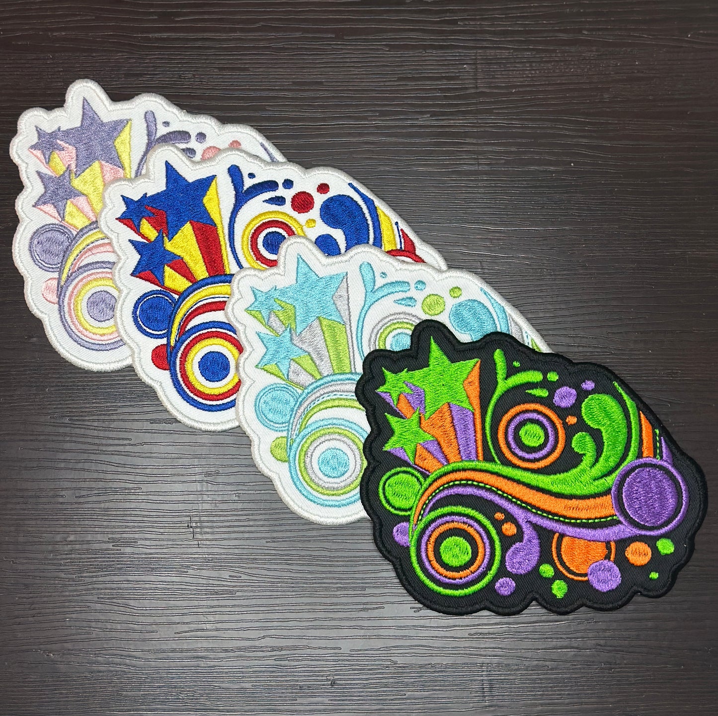 Iron-On Patch - Vectorflourish Nostalgic Frutiger Metro Decorative Durable Embroidered Polyester Patch